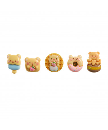 SET 5 PUSH PINS TEDDY B2F MIQUELRIUS