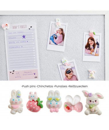 SET 5 PUSH PINS BUNNY B2F MIQUELRIUS