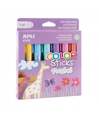 COLOR STICKS PASTEL 1/6 APLI