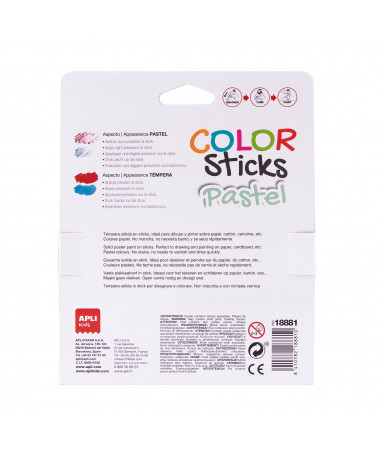 COLOR STICKS PASTEL 1/6 APLI