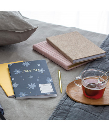 NOTES A5 RULED GLITTER MIDNIGHT SC MIQUELRIUS