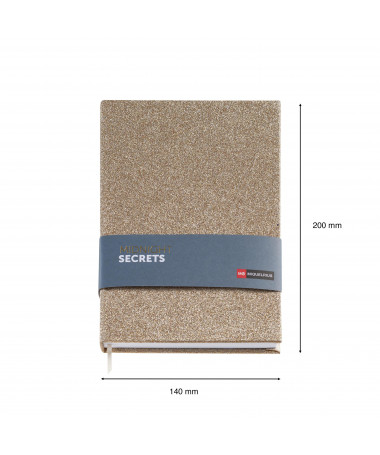 NOTES A5 RULED GLITTER MIDNIGHT SC MIQUELRIUS