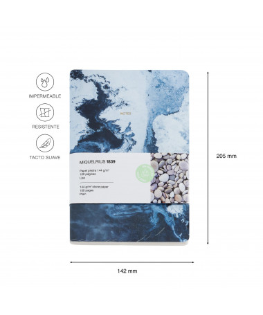 NOTES A5 STONE PAPER PLAIN SEA MIQUELRIUS