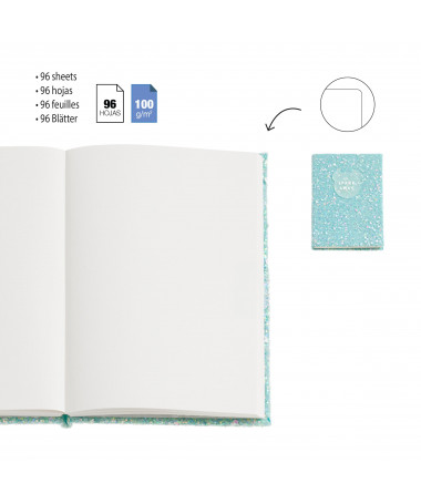 NOTES GLITTER BLUE KEEP IT SHINY B2F MIQUELRIUS