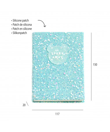 NOTES GLITTER BLUE KEEP IT SHINY B2F MIQUELRIUS