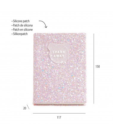 NOTES GLITTER PINK KEEP IT SHINY B2F MIQUELRIUS