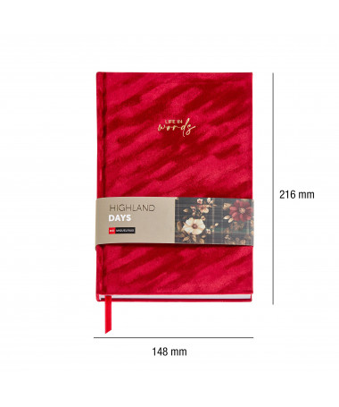 NOTES A5 PLAIN RED VELVET H.DAYS MIQUELRIUS