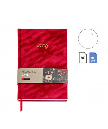 NOTES A5 PLAIN RED VELVET H.DAYS MIQUELRIUS