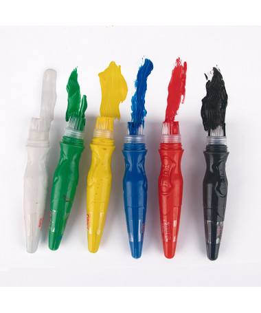 PAINT BRUSHES BRIGHT COLOR 1/6 APLI