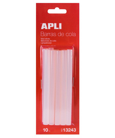 HOT MELT STICKS TRANSPARENT 7/5MM 10U APLI