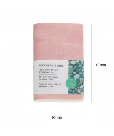 NOTES A6 STONE PAPER PLAIN FLEX PINK MIQUELRIUS