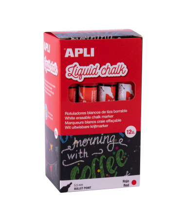 LIQUID CHALK BULLET 5/5MM E KUQE APLI