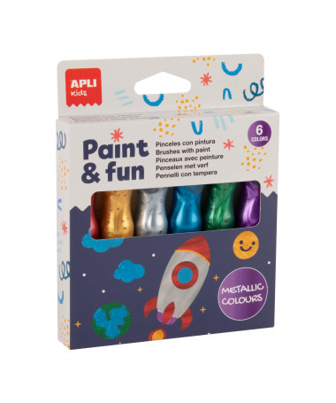 PAINT BRUSHES METALIC COLOR 1/6 APLI