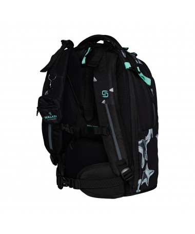 ÇANTË SHKOLLORE CAMPUS NEO BLACK/GREY STARS WALKER SCHNEIDERS