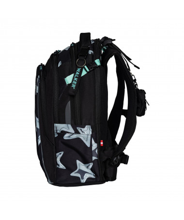 ÇANTË SHKOLLORE CAMPUS NEO BLACK/GREY STARS WALKER SCHNEIDERS