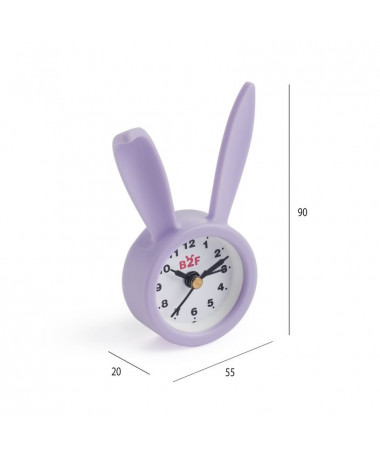 ALARM CLOCK BUNNY LILAC B2F MIQUELRIUS