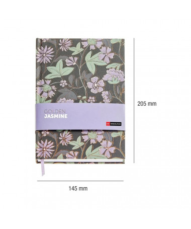 NOTES A5 PLAIN FLOWERS GOLDEN JAZMIN MIQUELRIUS