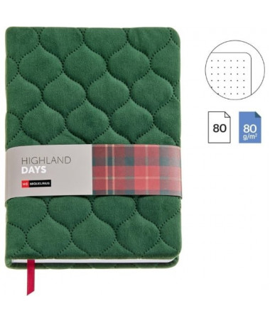 NOTES A5 DOTTED GREEN VELVET H.DAYS MIQUELRIUS