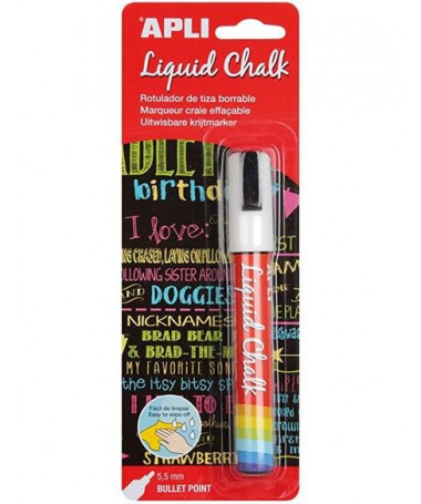 LIQUID CHALK BULLET 5.5MM WHITE APLI
