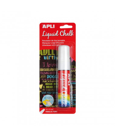 LIQUID CHALK PARALLEL 10X15MM WHITE APLI
