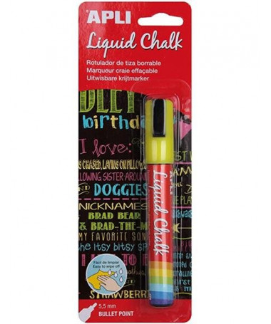 LIQUID CHALK BULLET 5.5MM YELLOW APLI