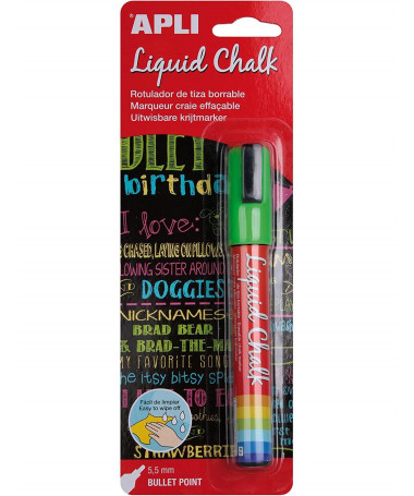 LIQUID CHALK BULLET 5.5MM GREEN APLI