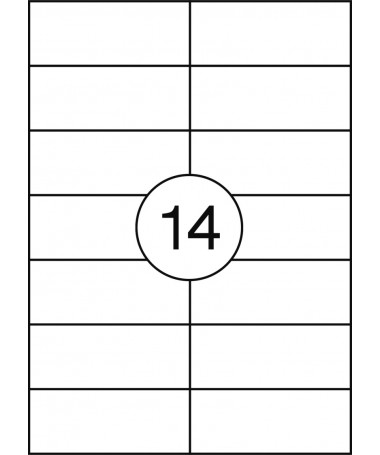 ETIKETA A4 105x42.3mm 14 ndarje 1/100 OFFICE PROUDCTS