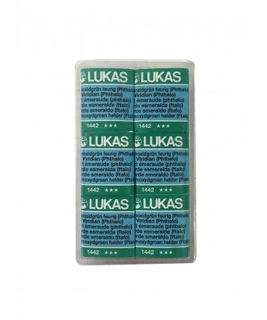 STUDIO WATERCOLOUR HALF PAN VIRIDIAN 1442 LUKAS