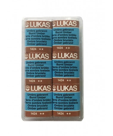 STUDIO WATERCOLOURS HALF PAN BURNT UMBER 1424 LUKAS