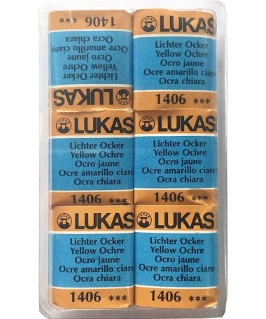 STUDIO WATERCOLOURS HALF PAN YELLOW OCHRE 1406 LUKAS