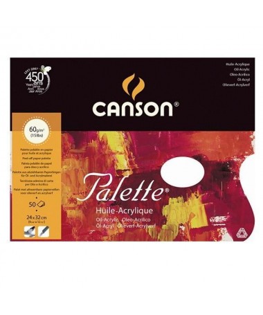 BLLOK CANSON PALETTE ACRYLIC B4 50 FL.
