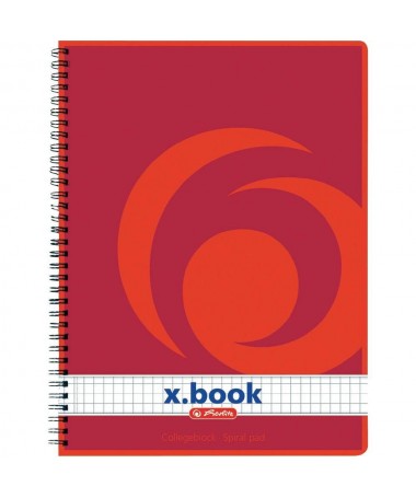 FLETORE A5 ME SPIRALE x.book, katror, 80fletë, 70gr - HERLITZ