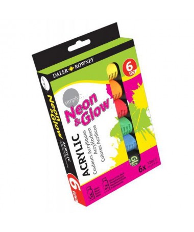 NGJYRA AKRILI NEON 6X12ML SIMPLY DALER