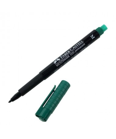 MARKER PERMANENT OHP, M, GREEN - FABER CASTELL