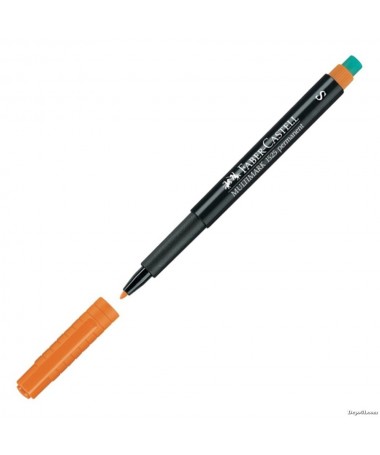 MARKER PERMANENT OHP, S, ORANGE - FABER CASTELL