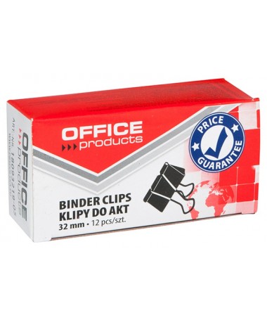 BINDER CLIPS 32MM 1/12 OFFICE PRODUCTS