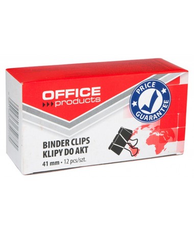 BINDER CLIPS 41MM 1/12 OFFICE PRODUCTS